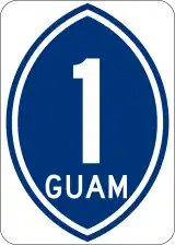 Guam Highway 1 marker