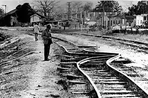 Bent rails in Gualán