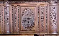 Detail of the choir stalls