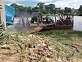 Guerima ferry across the Mbam river near Bafia (Cameroon)