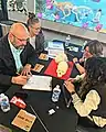 Guests solving their case at Forensic Night
