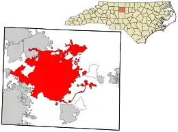 Location in Guilford County and the state of North Carolina
