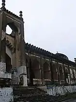 Entrance of the mosque, constructed in Moorish style.