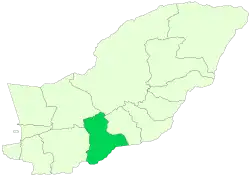 Location of Aliabad County in Golestan province