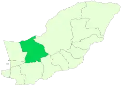 Location of Aqqala County in Golestan province