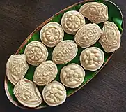 Sandesh is popular paneer sweet dish.