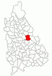 Location in Dâmbovița County