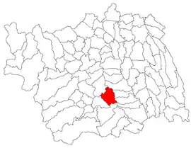 Location in Bacău County