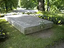 Grave of King Gustaf VI Adolf, Queen Louise and Crown Princess Margareta