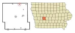 Location of Bagley, Iowa