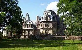 Ruined Sobański Palace in Guzów