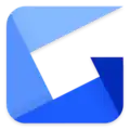 The blue Gyazo logo that resembles a folded paper in the shape of a G.