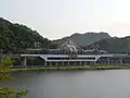 View of the Baegyang-ri Station at Bukhan River.