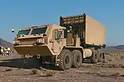 Oshkosh M1120A4 HEMTT LHS with B-kit armored cab.