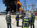 Fire in ultra-high voltage transformer