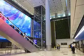 Interior view of Automated People Mover Platform