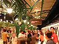 The platforms of the Disneyland Resort station shows conspicuous Victorian features.