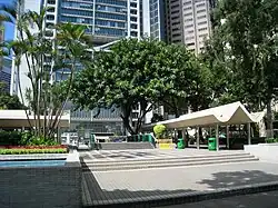 Statue Square in June 2008, looking south toward the HSBC building.