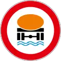 No Vehicles carrying Dangerous Water Pollutants