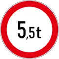 Vehicles weight limit