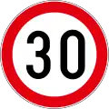 B30Speed limit (30 km/h)