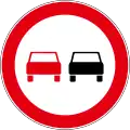 Overtaking forbidden