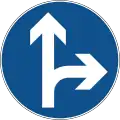 B46-1Keep straight or turn right