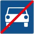 End of Motorized vehicles Only