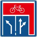 Use of lanes at an intersection for bicycles