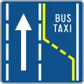 Lane for buses and taxis