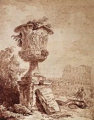 Draughtsman of the Borghese Vase (ca. 1775), chalk, 36.5 x 29 cm., Museu de Belles Arts de València