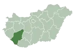 Somogy County within Hungary