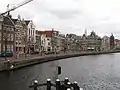 View of downtown Haarlem with the old weigh house in the middle