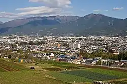 Panorama view of Hadano Basin and Tanzawa Mount Range