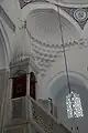 Hadim Ibrahim Mosque view of the top of the minbar, and squinch with muqarnas and perforated lines inlaid