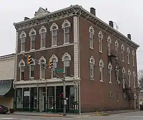 The Hagerstown I.O.O.F Hall, a historic place in the township