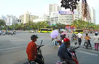 The southwest corner of Renmin Avenue and #3 road