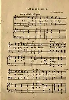 "Hail to the Orange" as printed in Illini Songbook, 1924 edition.