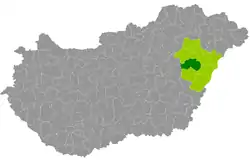 Hajdúszoboszló District within Hungary and Hajdú-Bihar County.