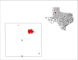 Location of Plainview, Texas