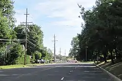 Approaching the center of Half Acre from the south