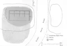 A Site map of Halfway House Outlier, with Great North Road