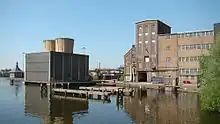 Old sugar factory (silos have been transformed into office space called Sugar City)