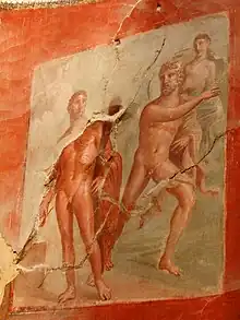 Image 39A fresco from Herculaneum depicting Heracles and Achelous from Greco-Roman mythology, 1st century CE (from Culture of ancient Rome)