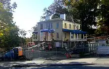 Alexander Hamilton's house, "The Grange," being installed in St. Nicholas Park, 2008.