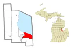 Location within Bay County