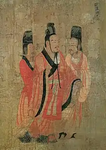 Emperor Zhao of Han with a red bixi.