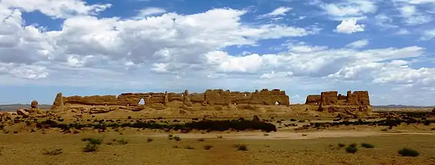 Han dynasty granary on Silk Road west of Dunhuang, China