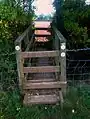 Bridge-shaped stile in Hanbury, Worcestershire