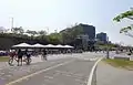 Cycling Path and restaurant in Yeouido Hangang Park